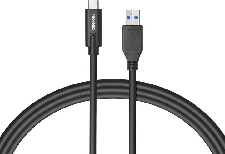Produktbild Celexon USB-C auf USB-A Kabel - USB 3.2 Gen 2x1 1,0m, schwarz (1 m, USB 3.2 Gen 2)