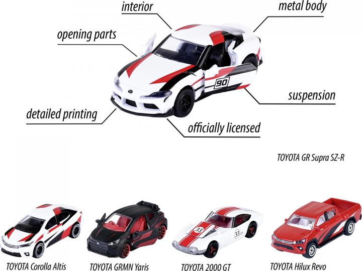 Actual product image Majorette Toyota Racing 5 Pieces Giftpack