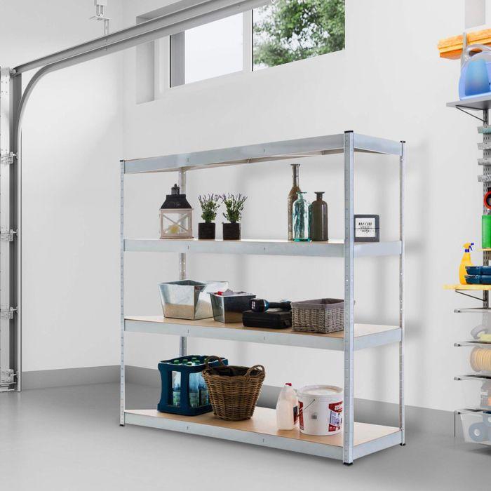 Image du produit Swisshandel24 Étagère pour charges lourdes 160x60x180 cm, blanche
