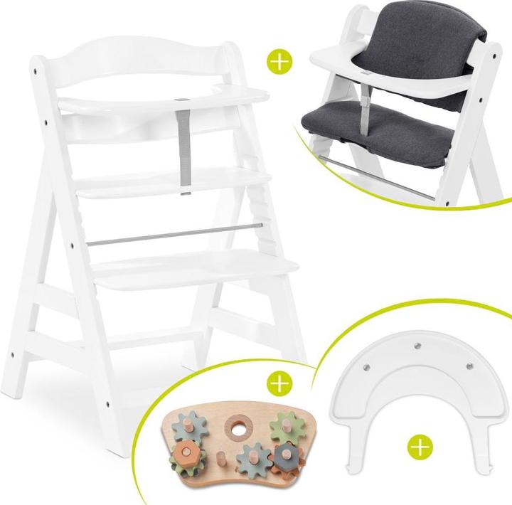 Produktbild Hauck Hochstühle Hochstuhl Alpha Plus White im Sparset - inkl. (Hochstuhl)