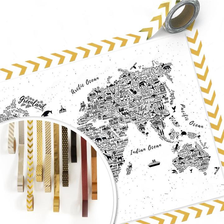 Produktbild Trenddeko Weltkarte - Around the world (50 x 40 cm)