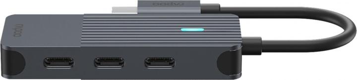 Produktbild Rapoo USB-C Hub, USB-C auf USB-C, grau (USB-C, 4 Ports)