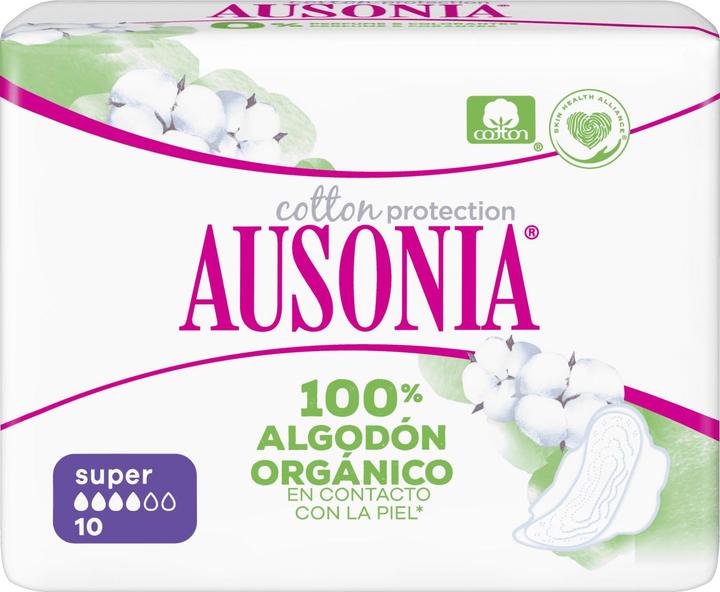 Ausonia ORGANIC compresas super alas 10 uds (Intimate wipes)