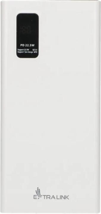 Image du produit Extralink EPB-067W power bank Lithium Polymer (LiPo) White (10000 mAh, 22.50 W, 37 Wh)