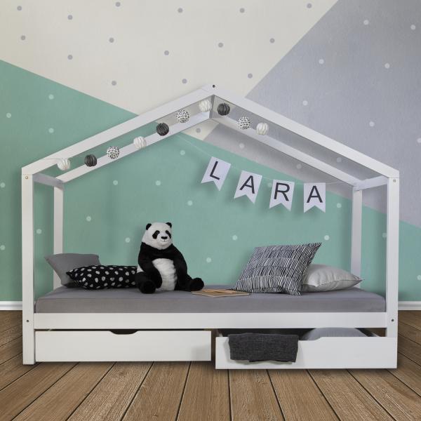 Immagine prodotto Homestyle4u Letto per bambini Letto per bambini con materasso e rete (90 x 200 cm)