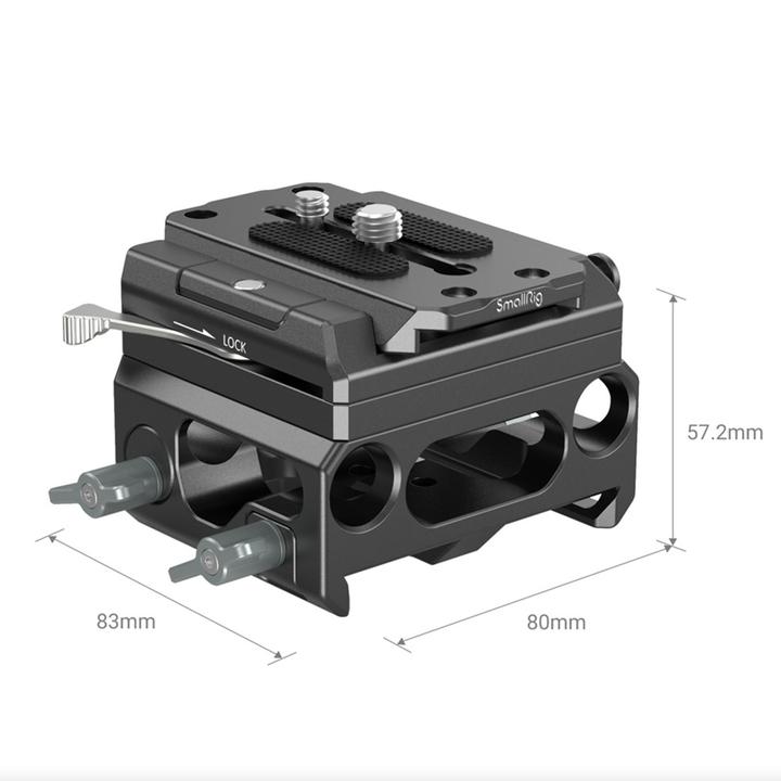 Produktbild SmallRig Lightweight Baseplate with Dual 15mm Rod Clamp (Diverses Video Zubehör)