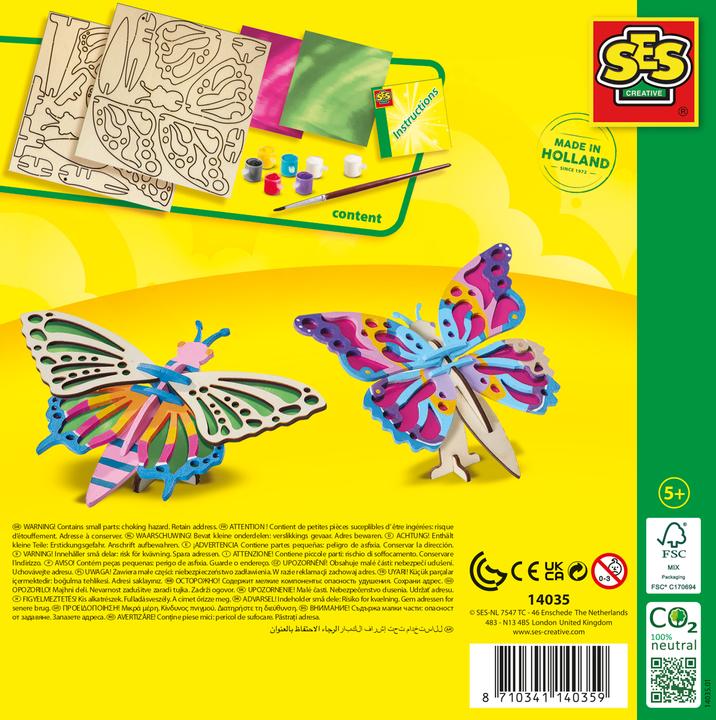 Actual product image Ses 14035 Decorate Wooden Butterflies