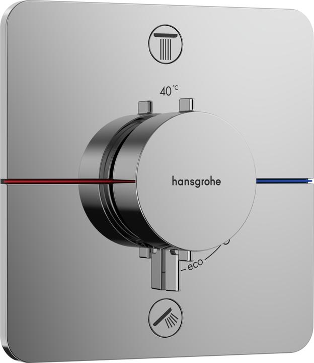 Actual product image hansgrohe ShowerSelect Comfort Q thermostat, concealed, 2 consumers, Soft Edge rosette, 15583