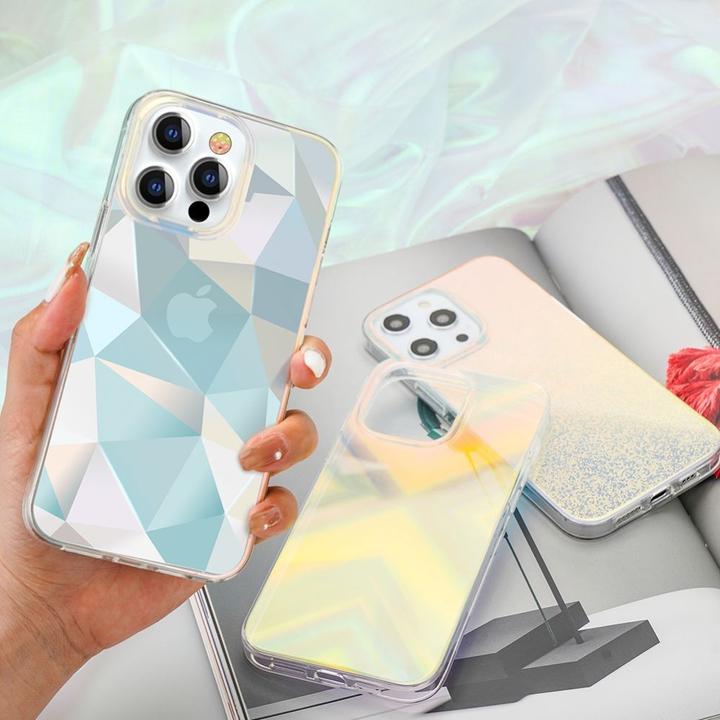 Actual product image Kingxbar Streamer Series 3D Triangle Pattern (Apple iPhone 13)