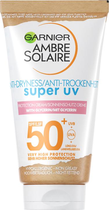 Produktbild Garnier Ambre Solaire Sensitive expert+ Anti-Dryness Super UV (Sonnencreme, SPF 50+, 50 ml, 70 g)