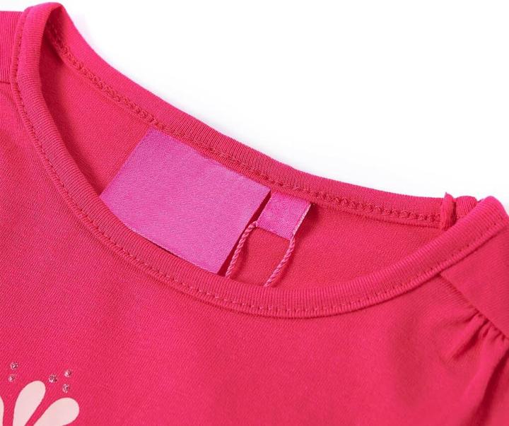Immagine prodotto VidaXL Camicia a maniche lunghe per bambini rosa brillante 128,Materiale: 95 % cotone (128)