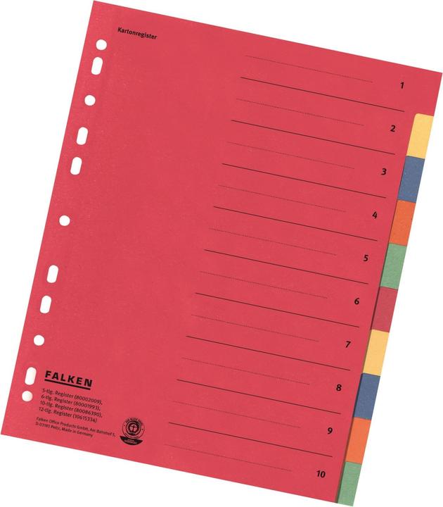 Actual product image Falken Register cardboard