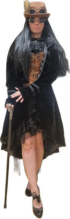Produktbild Fasnachts-Bazar Damen Fantasy Mantel, Samt mit Kapuze (3XL)