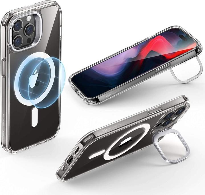 Actual product image ESR Classic Hybrid HaloLock Case with Stash Stand (Apple iPhone 15 Pro Max)