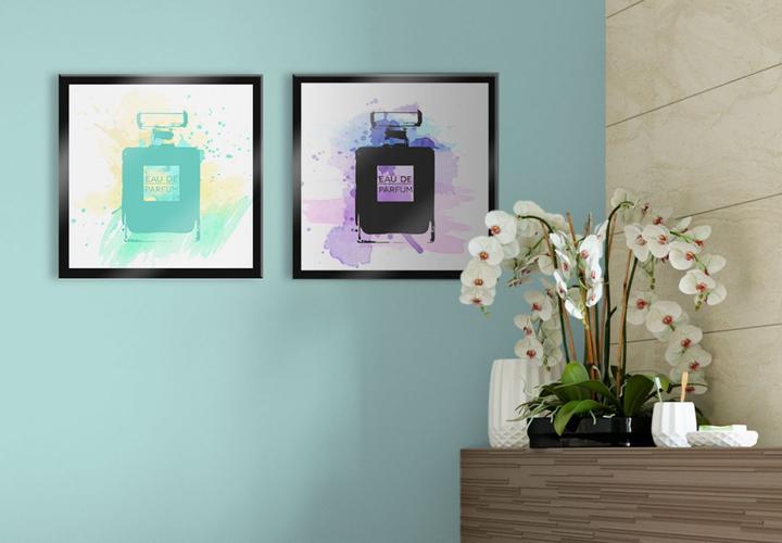 Produktbild Trenddeko Eau de Parfum Aquarell - Grau (30 x 30 cm)