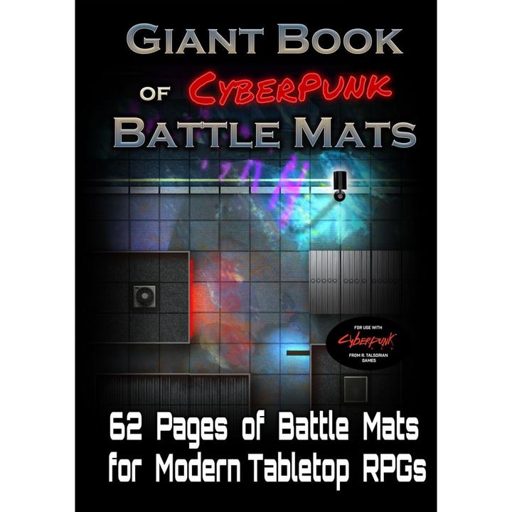 Actual product image Loke Battle Mats Giant Book of CyberPunk Battle Mats