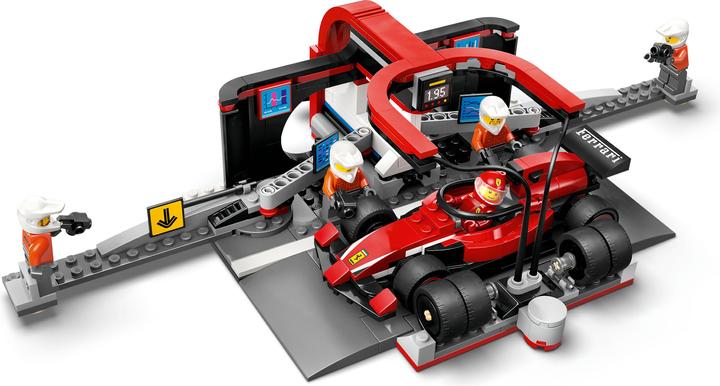 Produktbild LEGO F1 Boxenstopp mit Boxencrew und Ferrari Flitzer (60443, LEGO City)