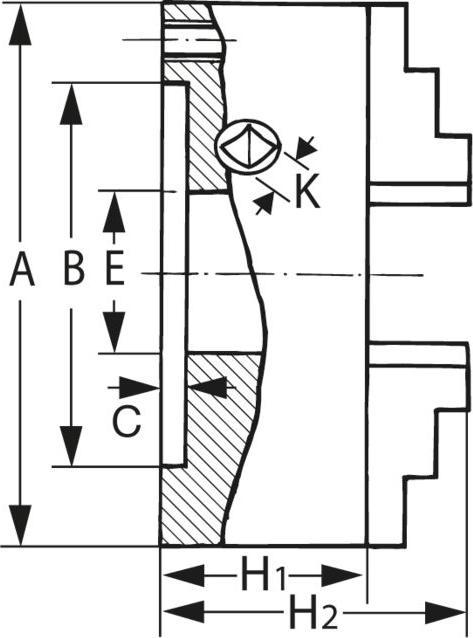 Image du produit Röhm Mandrin de tour à trois mors en acier avec centrage cylindrique DIN 702-4