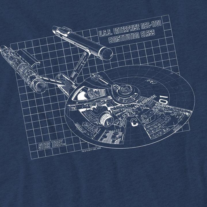 Actual product image Unisex Adult Enterprise Print T-Shirt (3XL)