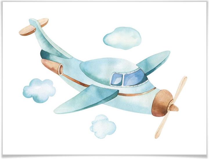 Produktbild Trenddeko Kvilis - Das Flugzeug (80 x 100 cm)