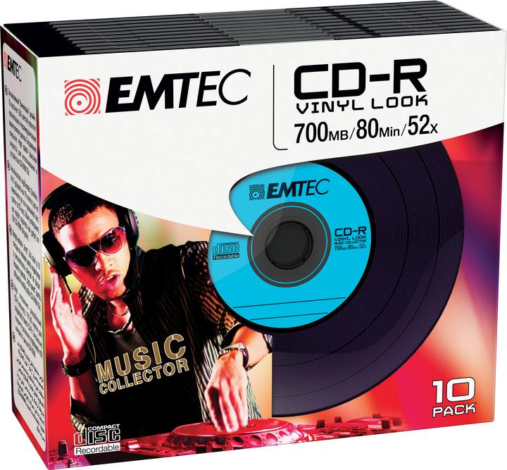 Emtec Vinyl Look - 10 x CD-R - 700 MB (80 Min) 52x (10 x)