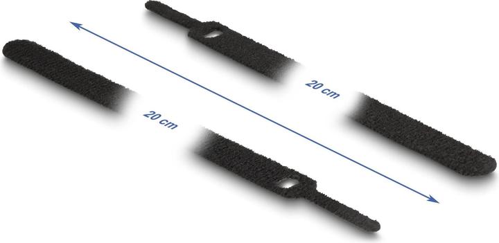 Actual product image Delock Klettkabelbinder (Velcro cable ties, 200 mm, 10 pcs.)