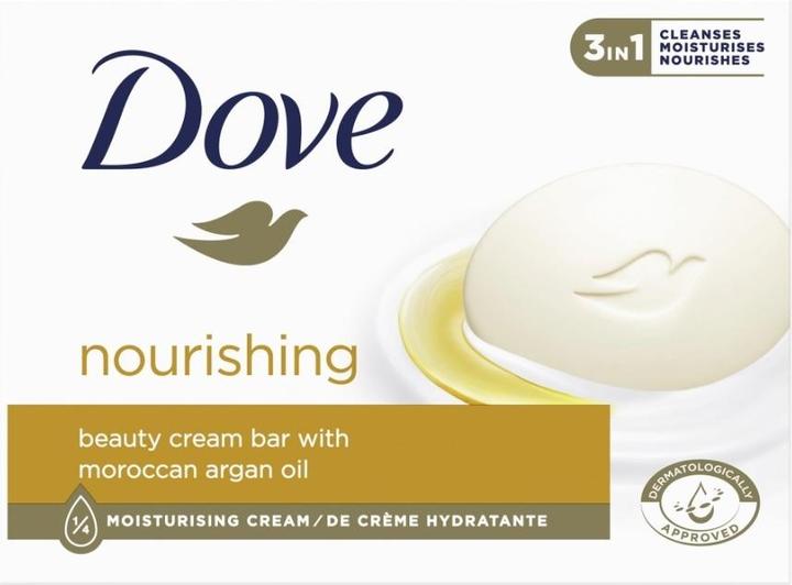 Dove Nourishing 3in1 Bar Seife - Marokkanisches Arganöl 90g (Hartseife)