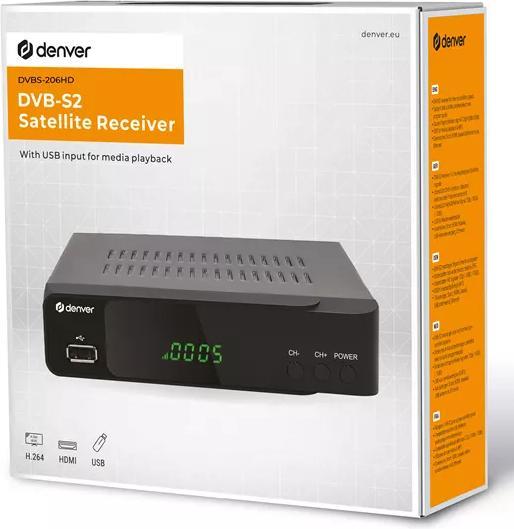 Image du produit Denver DTB-133 Tuner TV numérique/lecteur numérique (DVB-T2)