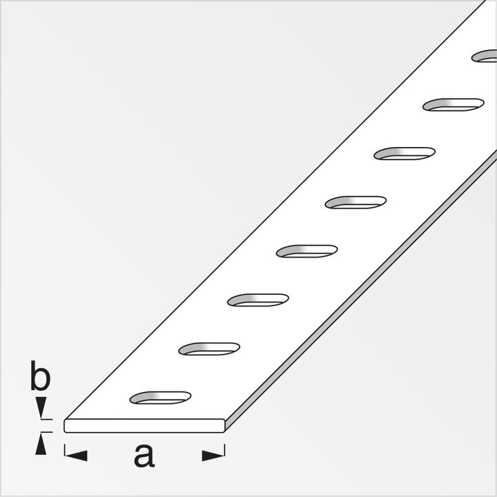 Image du produit Alfer Acier plat perforé 1m