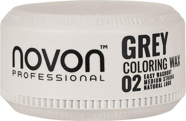 Novon Professional Color Wax 02 Grau 100ml Silberasche Haarwachs (Haarwachs, 100 ml)