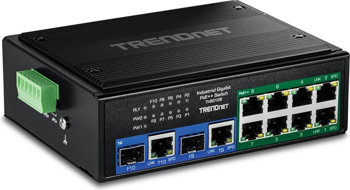 Immagine prodotto Trendnet 10-Port Industrial Gigabit PoE++ DIN-Rail Swit (10 Porti)
