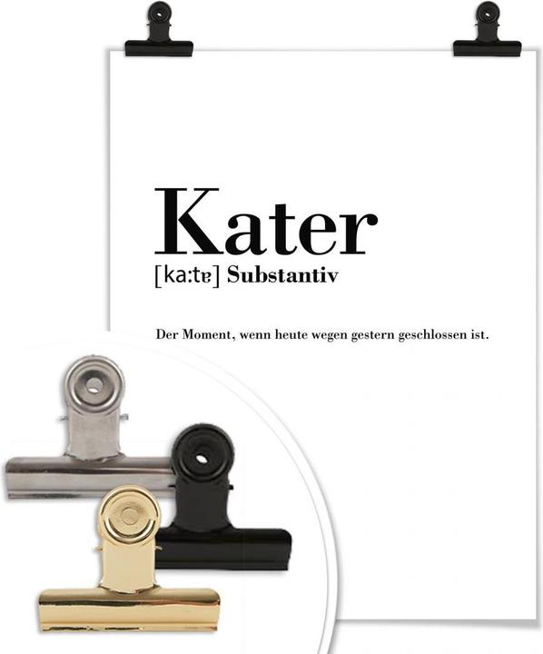Produktbild Trenddeko Grammatik - Kater (40 x 30 cm)