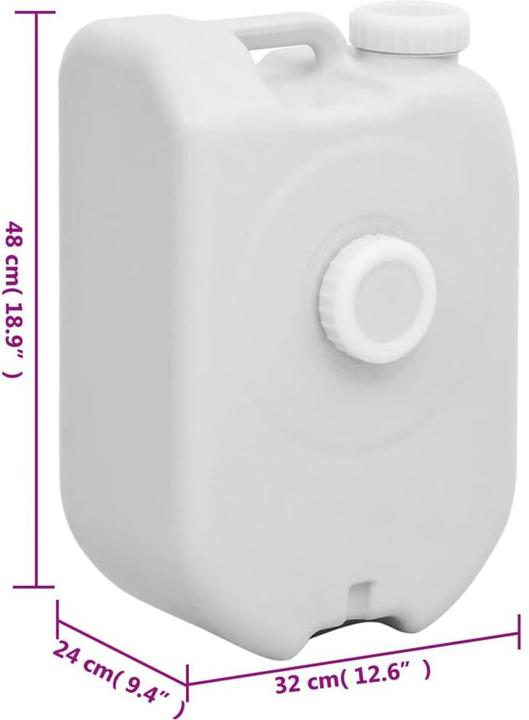 Immagine prodotto VidaXL Serbatoio d'acqua portatile con adattatore 24 L Grigio