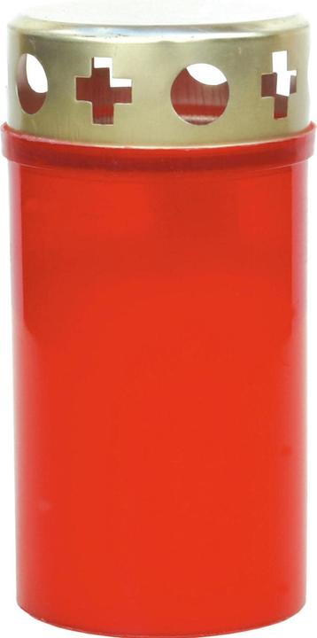 Immagine prodotto müller Kerzen Candela da tomba piccola con coperchio dorato 12 x 6 cm, rosso (1 pz.)