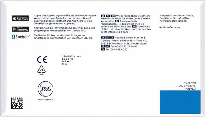Image du produit Oral-B Elektrische Zahnbürste iO Series6 Grey Opal (Brosse à dents oscillo-rotative)