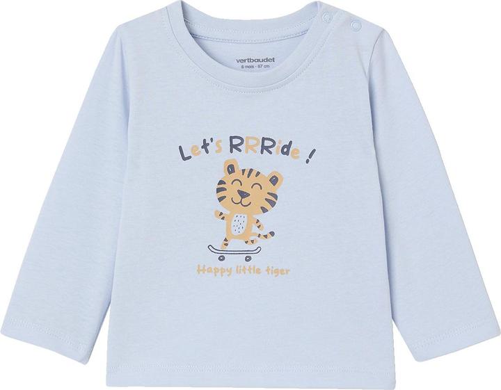 Image du produit Vertbaudet 2er-Pack Baby Shirts BASIC, Print & Streifen (68)