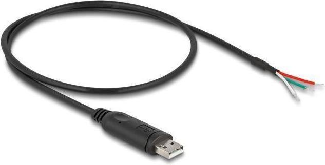 Actual product image Delock Adapter cable USB 2.0 Type-A to serial RS-485 3 x open (0.50 m)