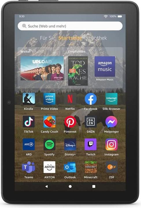 Actual product image Amazon Fire HD 8 Tablet 2022 (8", 64 GB, Black)