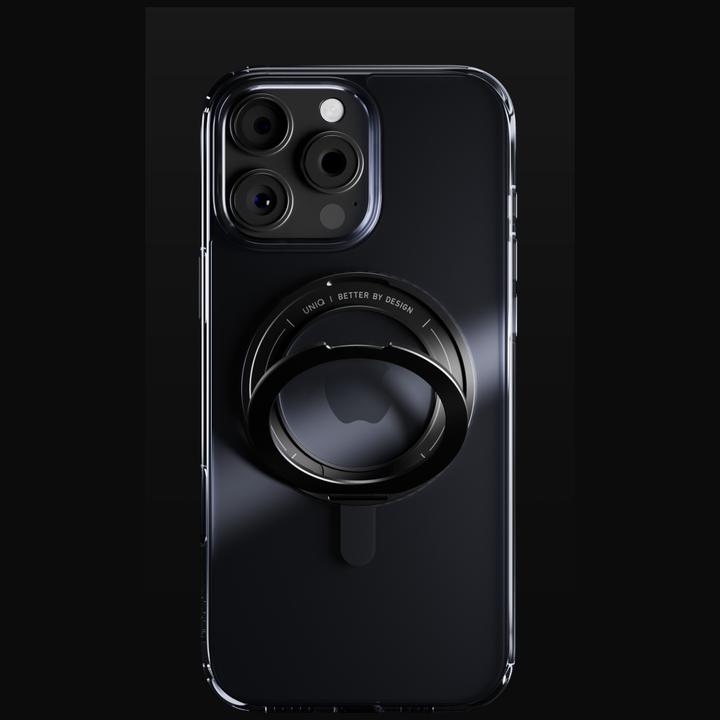 Produktbild Uniq Swivix 360 Rotating Kickstand Case for iPhone 16 Pro Max - Black (Apple iPhone 16 Pro Max)