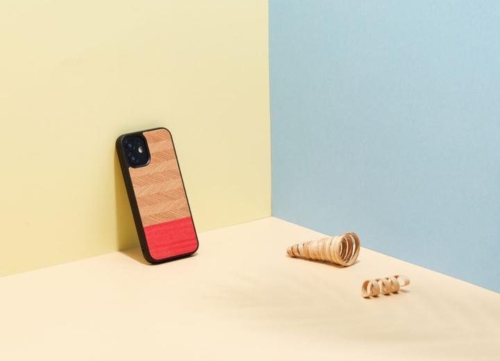 Immagine prodotto Man.Wand Custodia &WOOD per iPhone 12 mini a spina di pesce azalea juodas (Apple iPhone 12 mini)