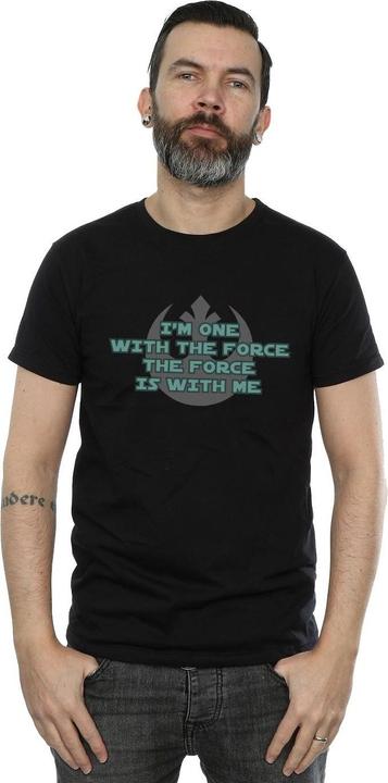 Actual product image Star Wars Mens Rogue One I'm One With The Force Green T-Shirt (XL)