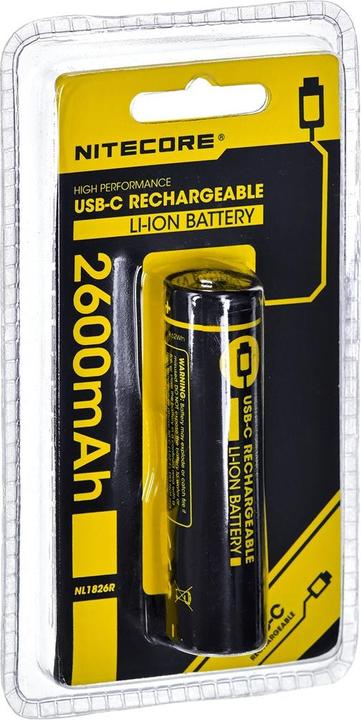 Immagine prodotto Nitecore 18650 USB Akku 2600mAh NL1826r