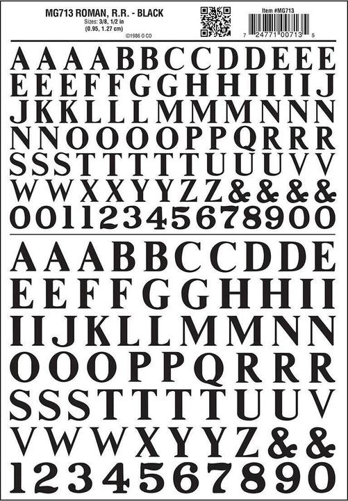 Image du produit Woodland Scenics Chiffres et lettres, noir