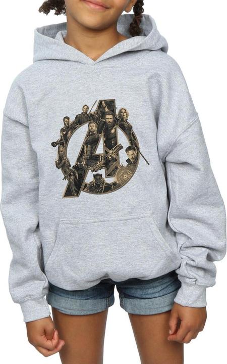 Image du produit - Sweat à capuche AVENGERS INFINITY WAR LOGO - Fille (140, 146)