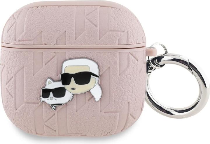 Actual product image Karl Lagerfeld Monogram Karl & Choupette Head Case for AirPods 4 - Pink (Headphone bag)