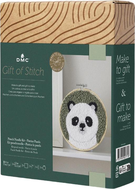 Produktbild DMC Gift of Stitch Punch Needle Set Panda Patrick