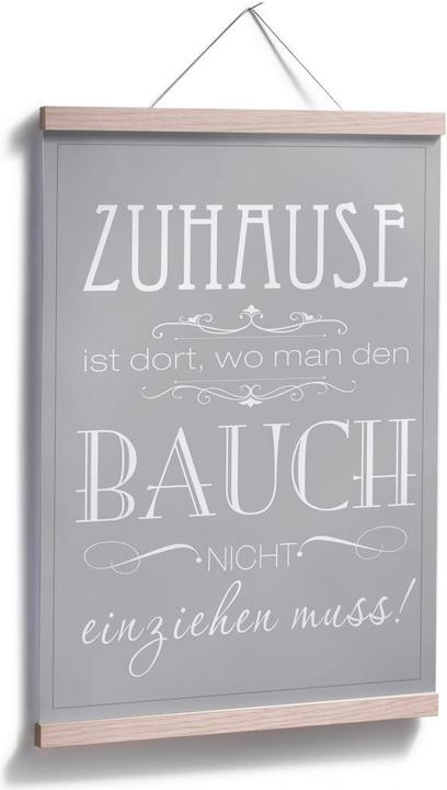 Produktbild Trenddeko Zuhause ist, wo man den Bauch nicht einziehen muss (80 x 120 cm)