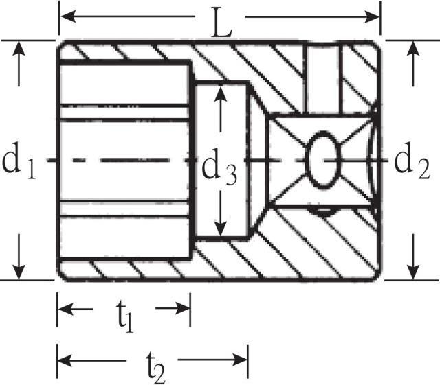 Produktbild Stahlwille 12-kant Steckschlüssel 1/4"DR x 9mm (9 mm)