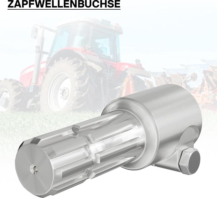 Produktbild Wiltec Zapfwelle 175mm Buchse Keilwellenaufnahme 1 3/4" Z20 für Ausgangswelle 8-32x38x6 (Traktorzubehör)