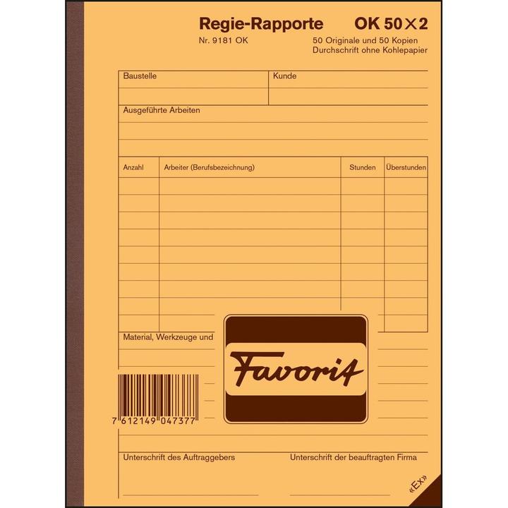 Produktbild Favorit Regie-Rapporte (2 x)